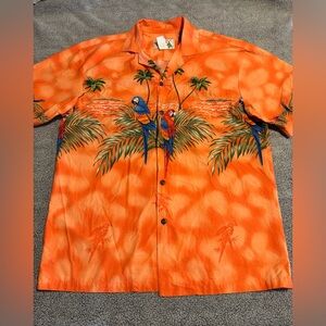 KY’S Hawaiian shirt Parrot Macaw Tropical Hawaiian